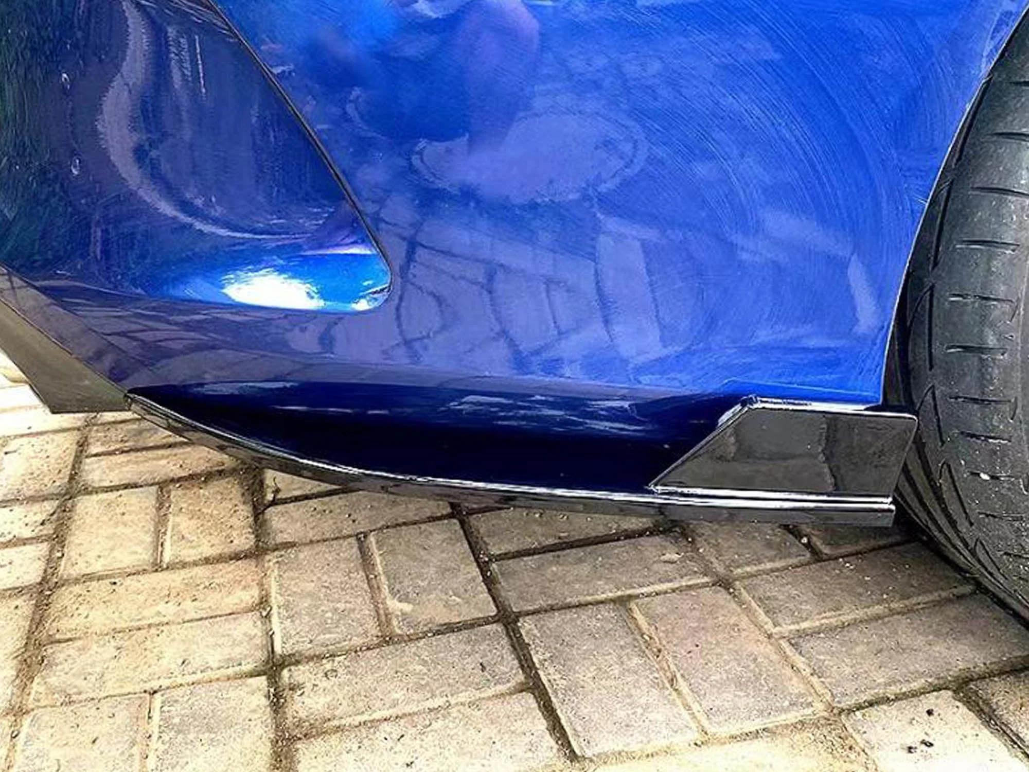Gloss Black Rear Apron Side Splitter For Mercedes C W205 C205 Coupe 2015-2021 - Image 2