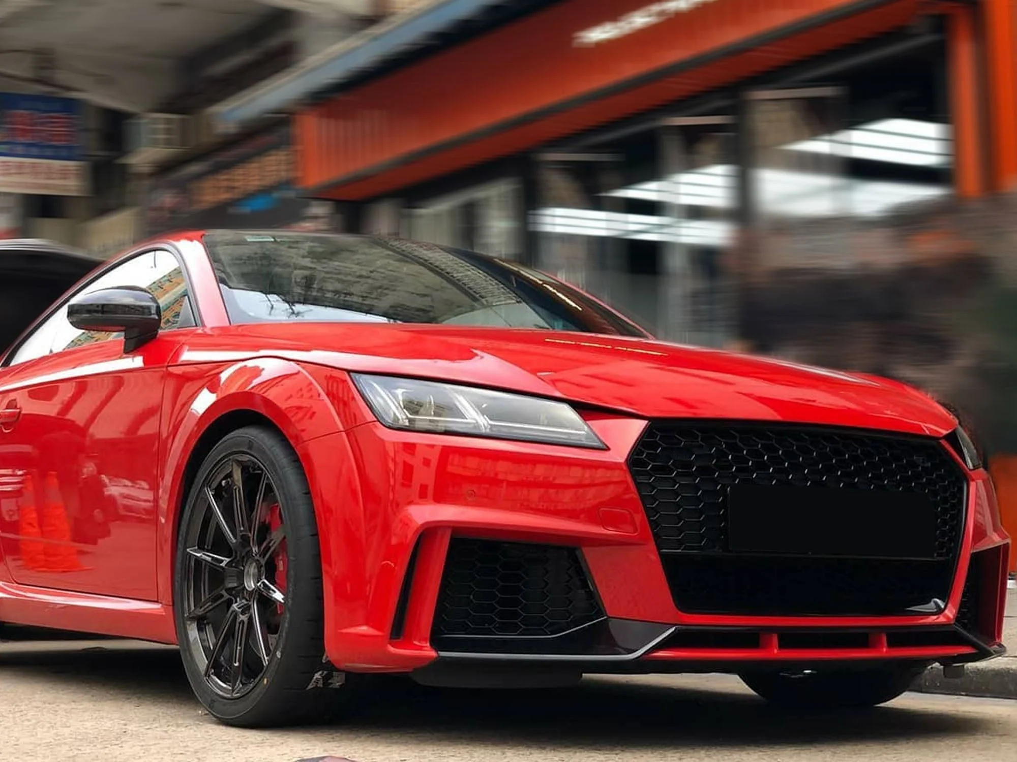Gloss Black Mirror Cover Caps For AUDI TT MK3 TTS TTRS R8 2015-2024 w/o Lane Assist - Image 2