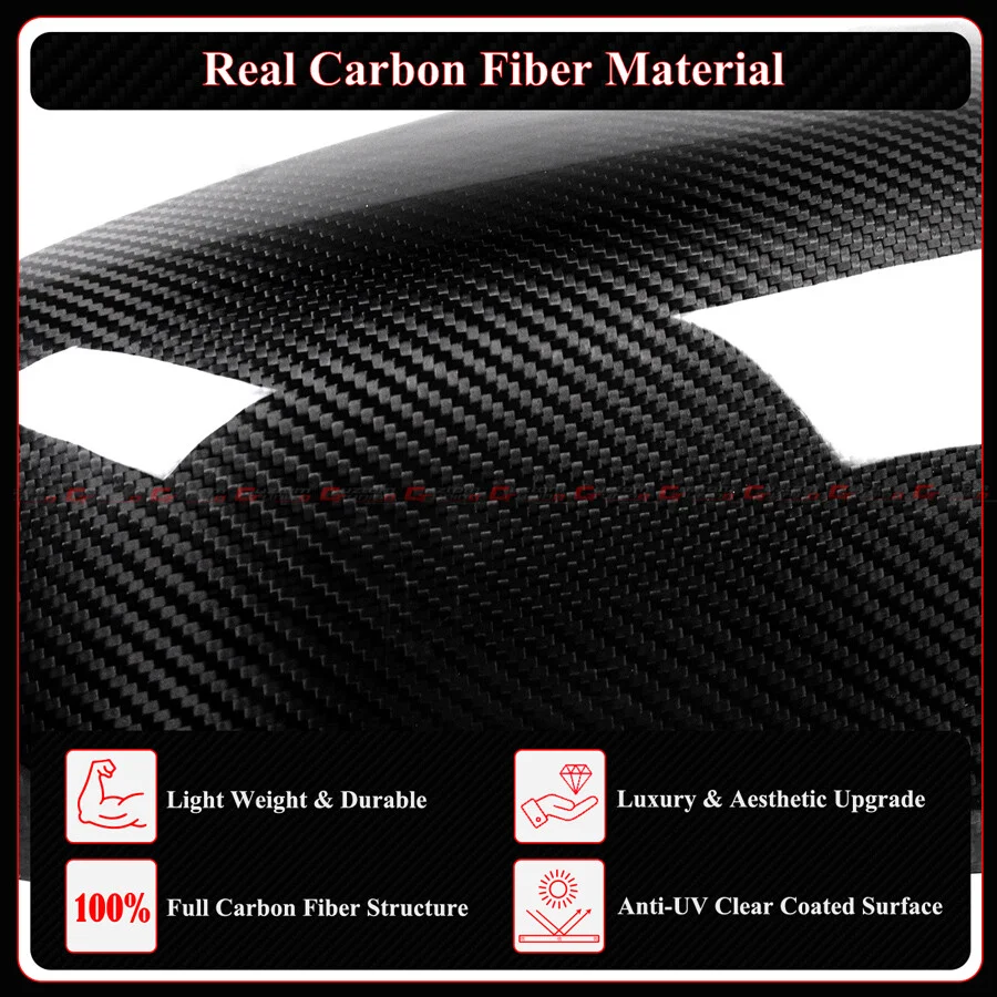 For 2016-2025 Tesla Model X Direct Add-On Full Carbon Fiber M Horn Style Side Mirror Caps Covers - Image 6