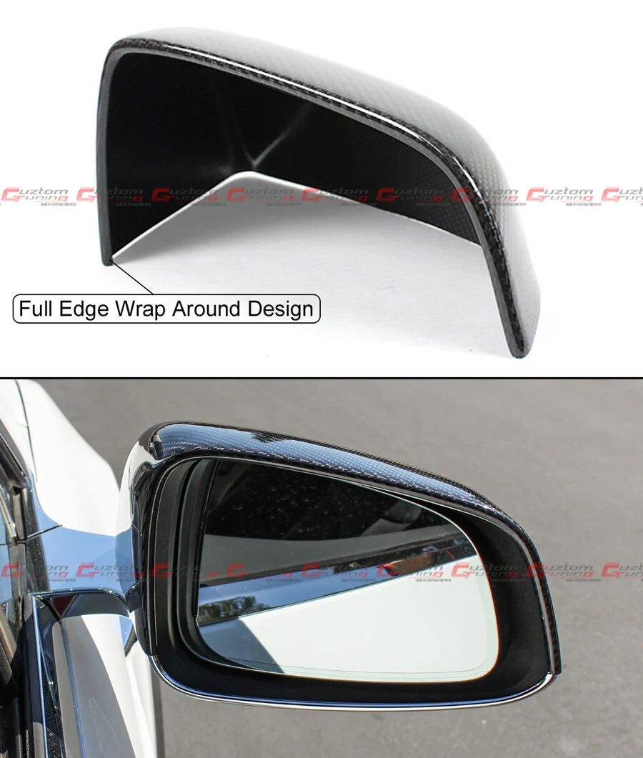 For 2016-2025 Tesla Model X Direct Add-on Real Carbon Fiber Side Mirror Covers Cap - Image 4