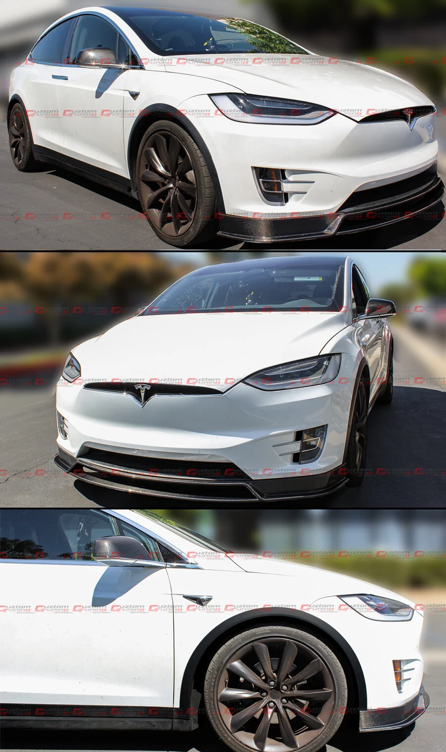 For 2016-2025 Tesla Model X Direct Add-on Real Carbon Fiber Side Mirror Covers Cap - Image 6