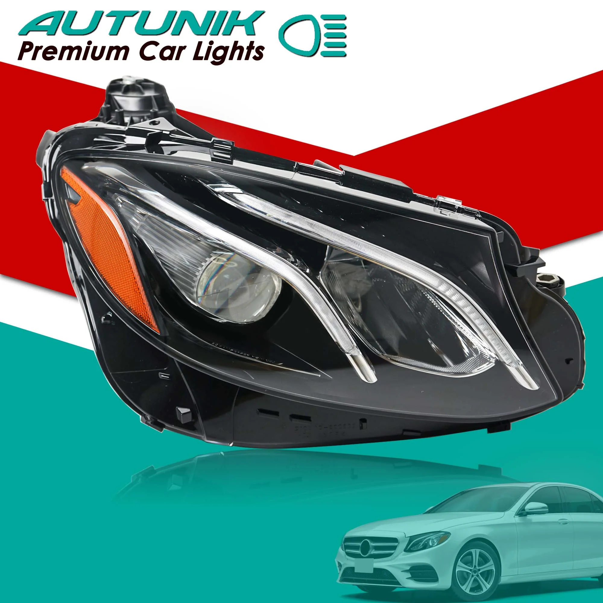 For 2017-2020 For Mercedes Benz E-Class W213 LED Headlight Right Passenger Side [RH]