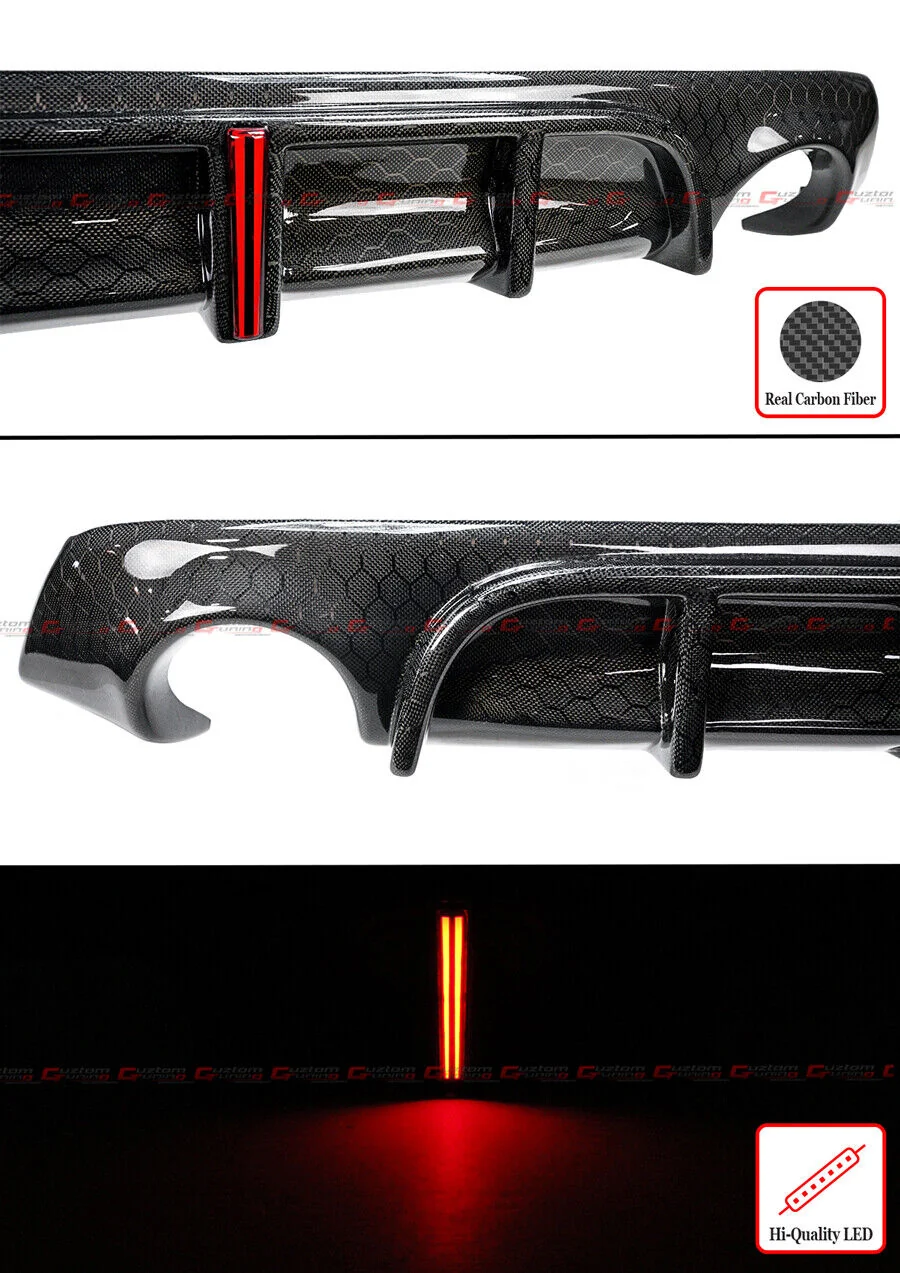 Carbon Fiber Honeycomb Rear Diffuser for 2017–2022 Infiniti Q60 - Image 3