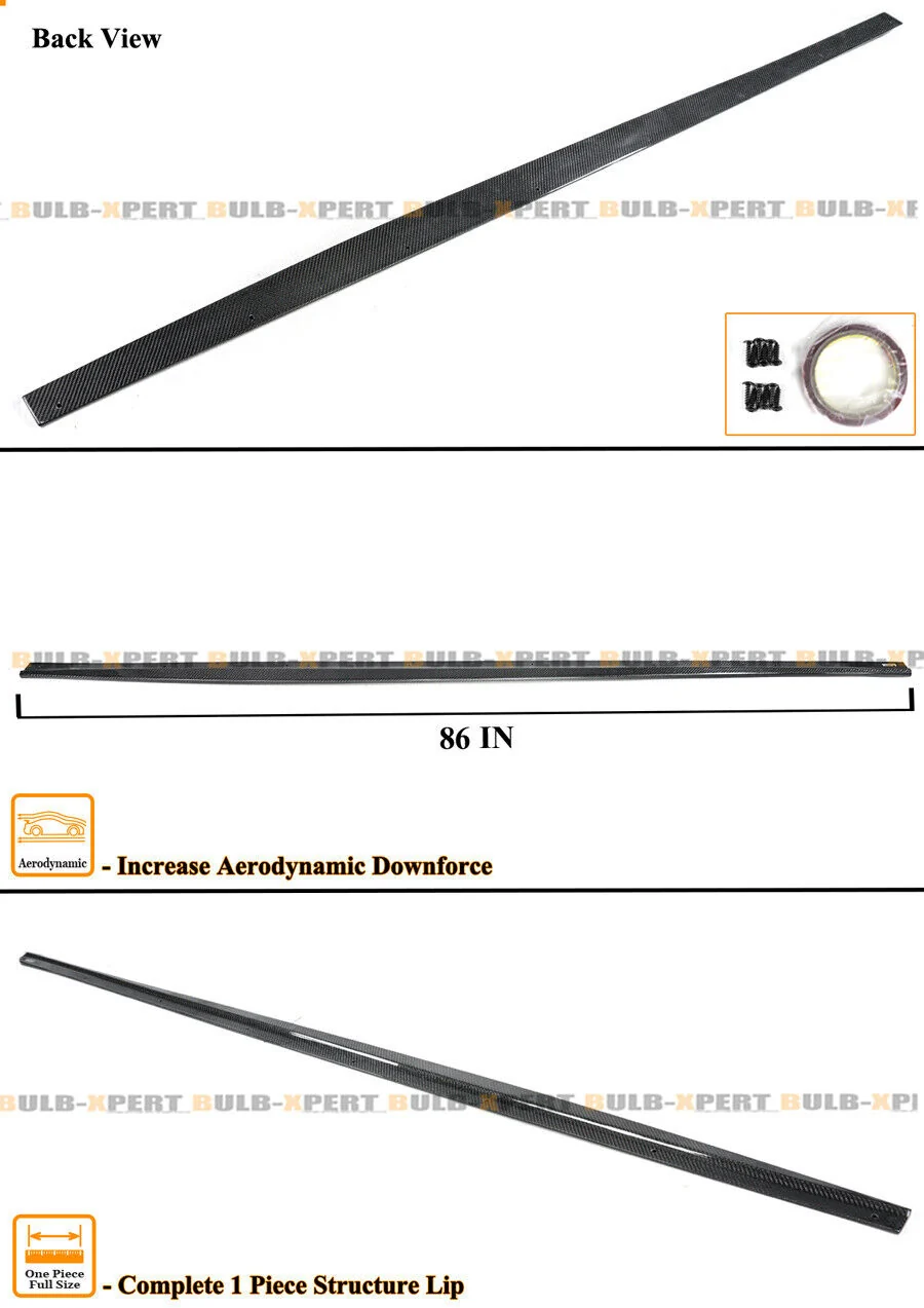 For 2017-2023 BMW F90 M5 G30 530 540 550 Carbon Fiber Side Skirt Extension Splitters - Image 2
