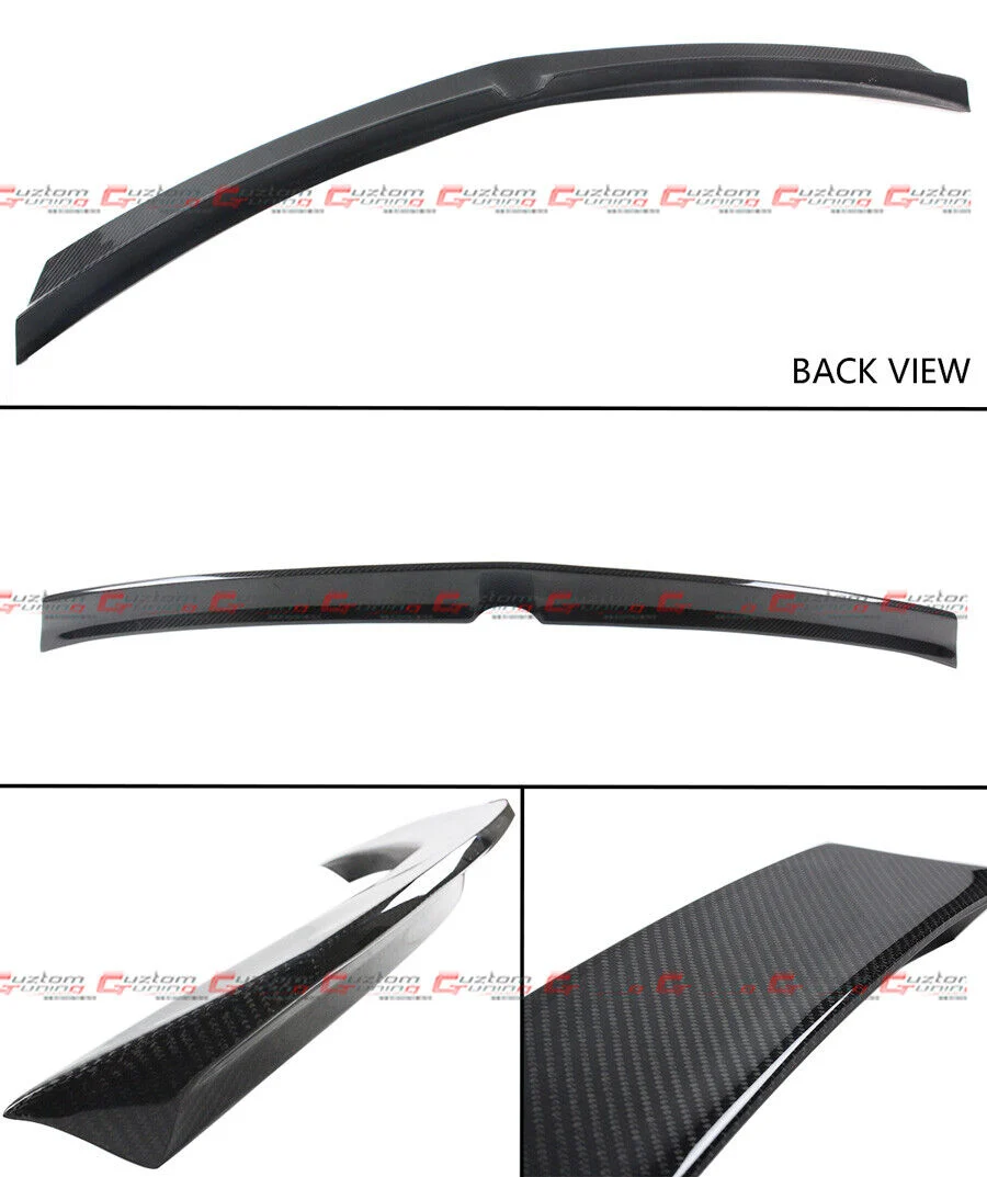 For 2017-2023 Mercedes E-Class W213 Sedan V-Style Carbon Fiber Rear Trunk Spoiler - Image 2