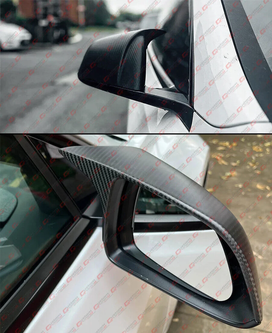 For 2017-2025 Tesla Model 3 Dry Matt Carbon Fiber M Style Side Mirror Covers Caps - Image 7