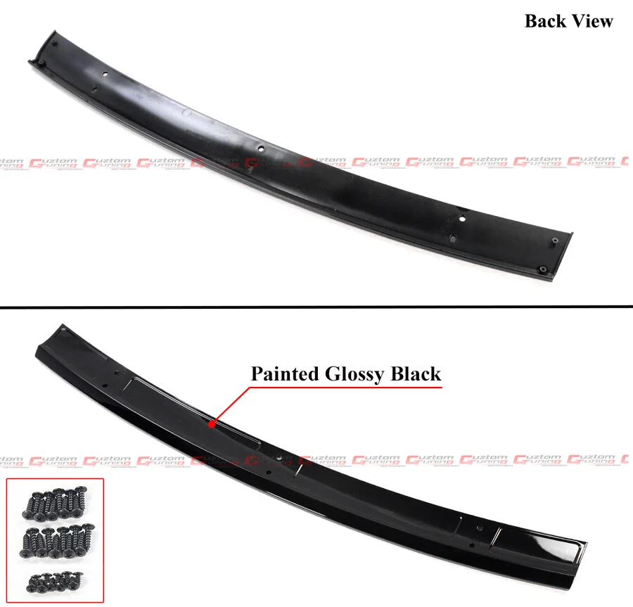 4pc Gloss Black Front Bumper Lip Splitter For 2017-2023 Tesla Model 3 - Image 4