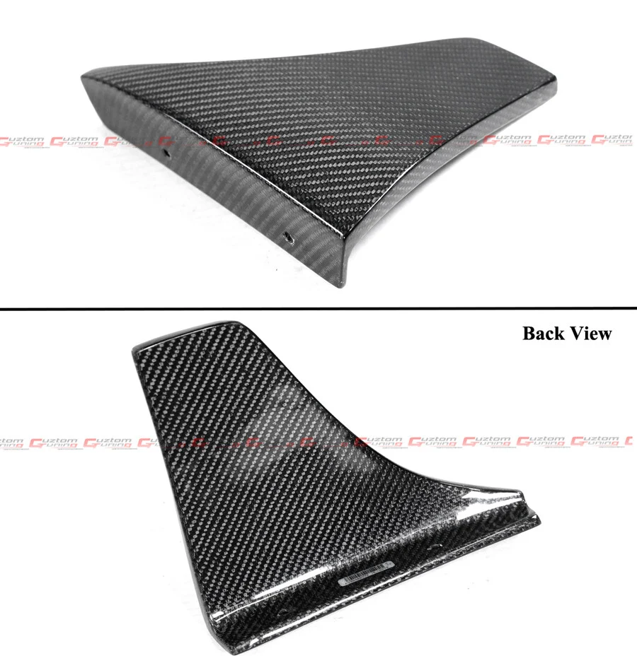 For 2017-2023 Tesla Model 3 V Style 3pc Real Carbon Fiber Front Bumper Lip Splitter - Image 6