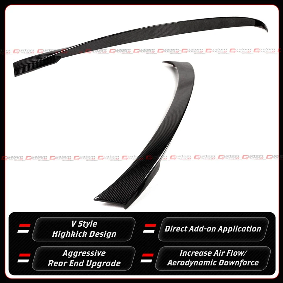 For 2017-2025 Audi B9 A5 S5 RS5 Sportback 4dr V Style Carbon Fiber Trunk Spoiler - Image 5