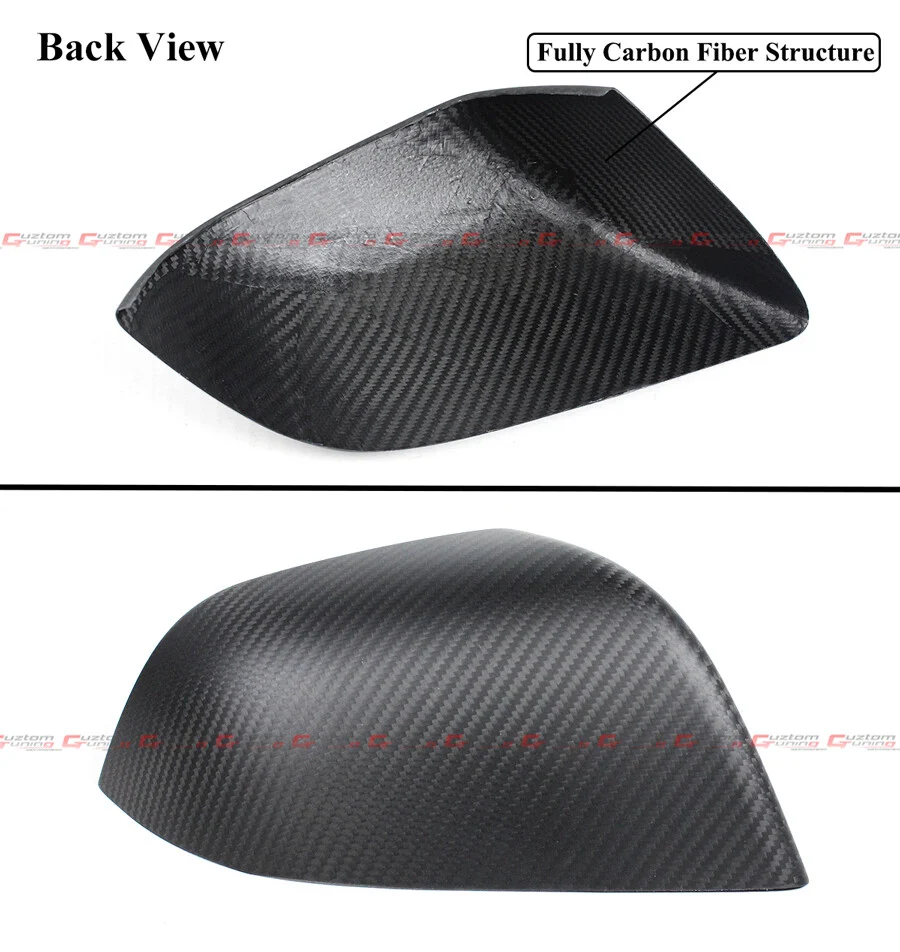 For 2017-2025 Tesla Model 3 Direct Add-on Matt Carbon Fiber Side Mirror Covers Cap - Image 3