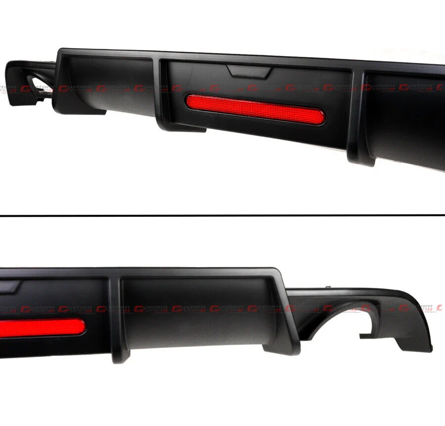 For 2018-2021 VW Golf GTI MK7.5 V Style Matte Black Rear Bumper LED Shark Fin Diffuser - Image 3