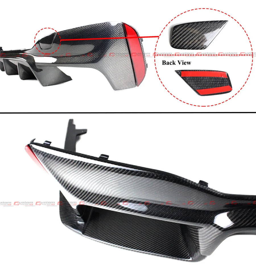 For 2018-2023 BMW F90 M5 3D Style Carbon Fiber Rear Bumper Diffuser Lower Valance - Image 3