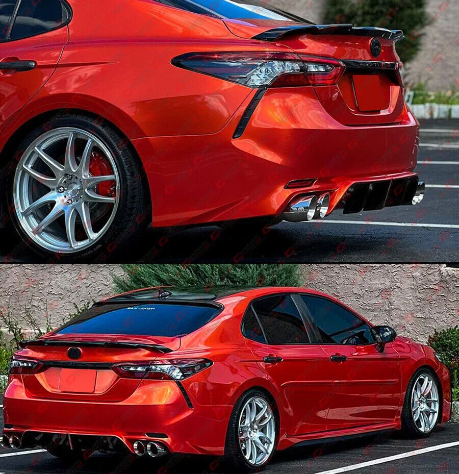 For 2018-2024 Toyota Camry SE XSE LE XLE Sedan Gloss Black Trunk Spoiler Wing - Image 4