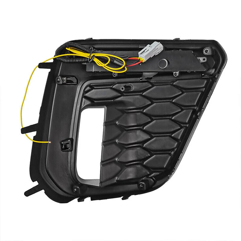Glossy Black Front Upper Grille Grille & DRL Turn Signal Fog Lights for Subaru Forester 2019-2021 - Image 11