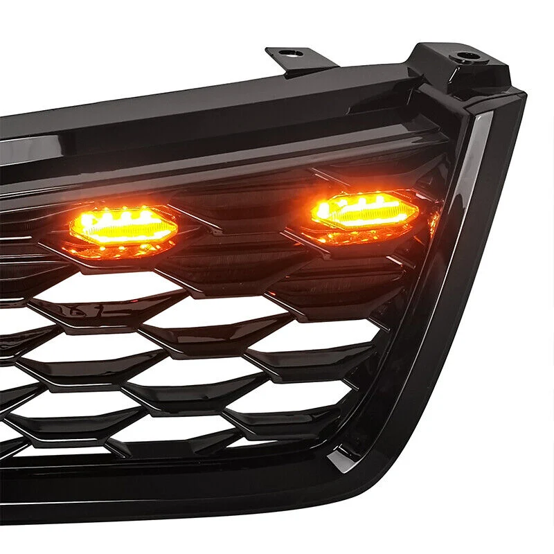 Black Front Bumper Grill Honeycomb Grille w/Light for Subaru Forester 2019-2021 - Image 10
