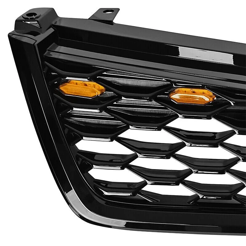 Black Front Bumper Grill Honeycomb Grille w/Light for Subaru Forester 2019-2021 - Image 7