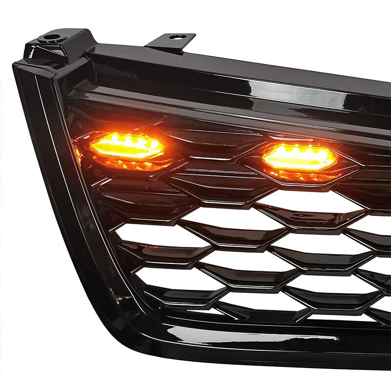 Black Front Bumper Grill Honeycomb Grille w/Light for Subaru Forester 2019-2021 - Image 9