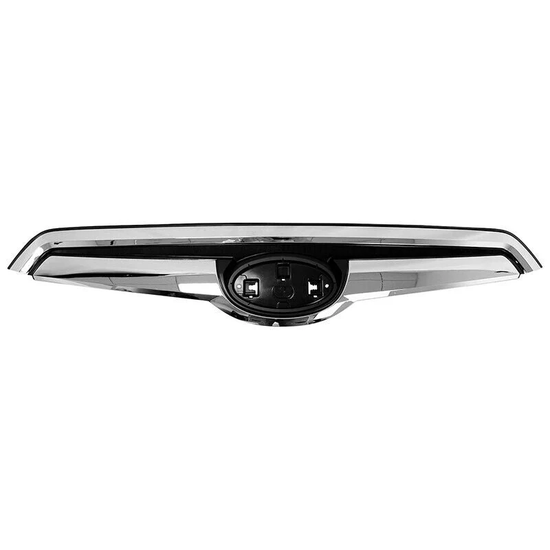 Front Upper Grille Grill Set w/Chrome Tirm for Subaru Forester 2019-2021 - Image 3