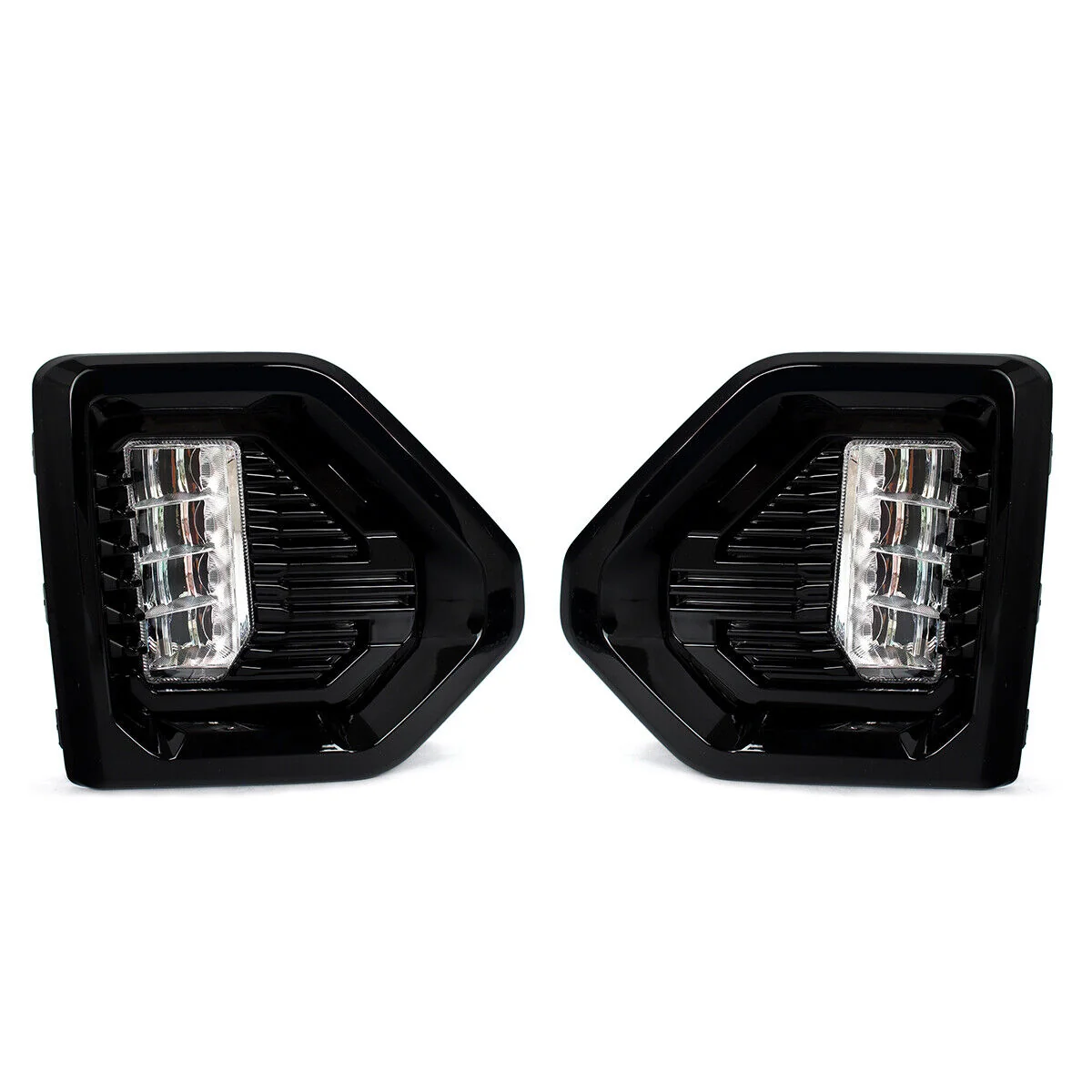 For 2019-2022 GMC Sierra 1500 Denali AT4 Fog Lights Lamp LED W/Black Bezels - Image 3