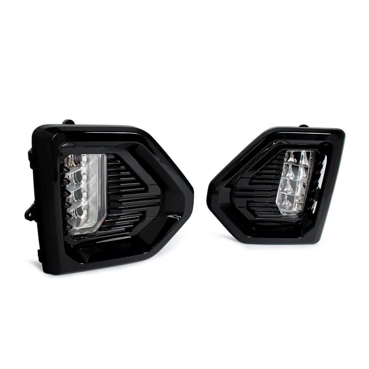 For 2019-2022 GMC Sierra 1500 Denali AT4 Fog Lights Lamp LED W/Black Bezels - Image 4