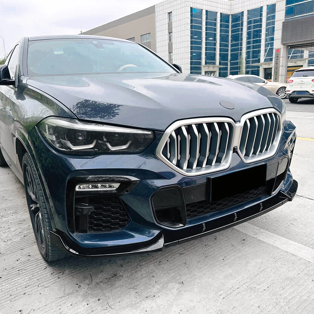 For 2019-2023 BMW G06 X6 Gloss Black Style Front Bumper Lip Splitter Body Kit - Image 2