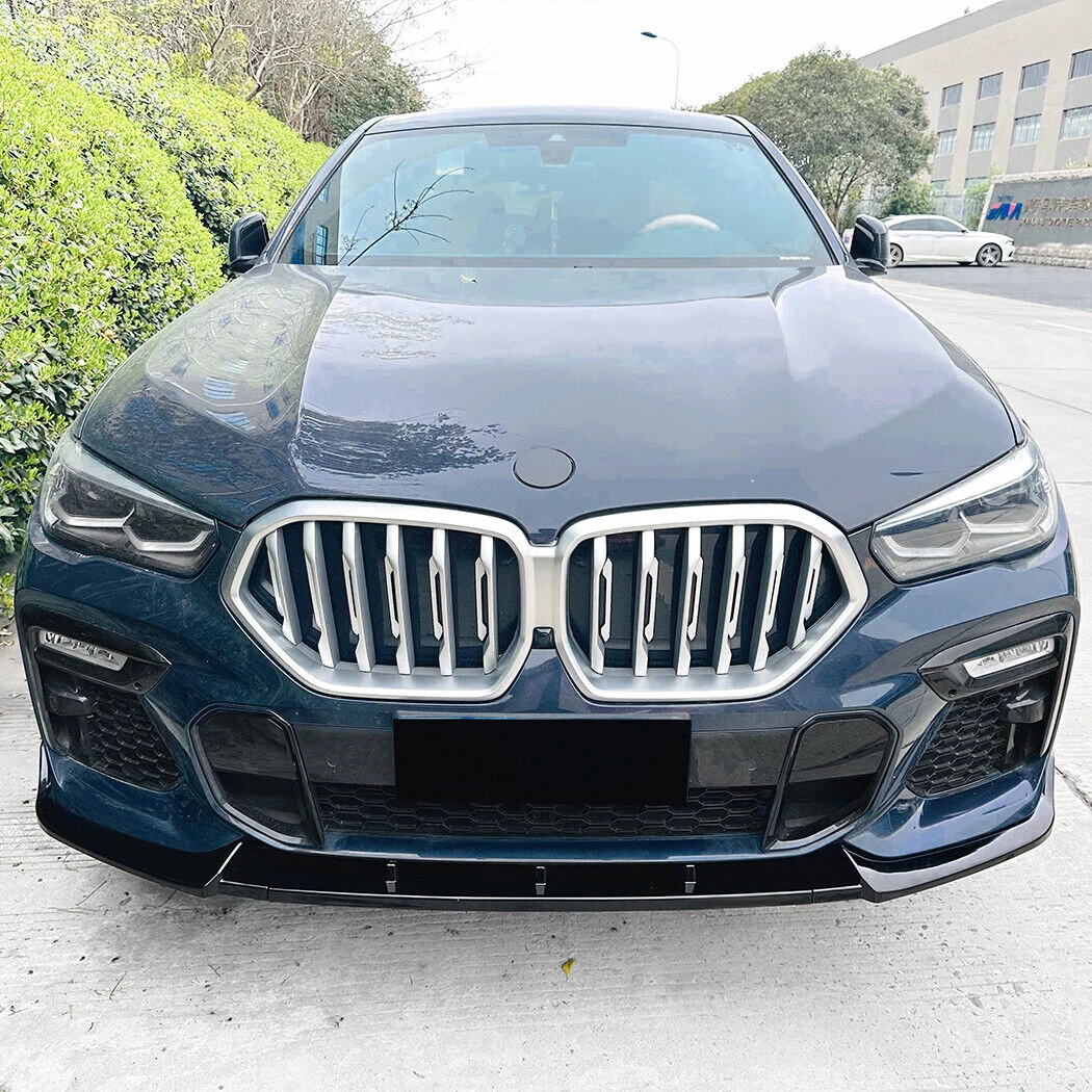 For 2019-2023 BMW G06 X6 Gloss Black Style Front Bumper Lip Splitter Body Kit - Image 6