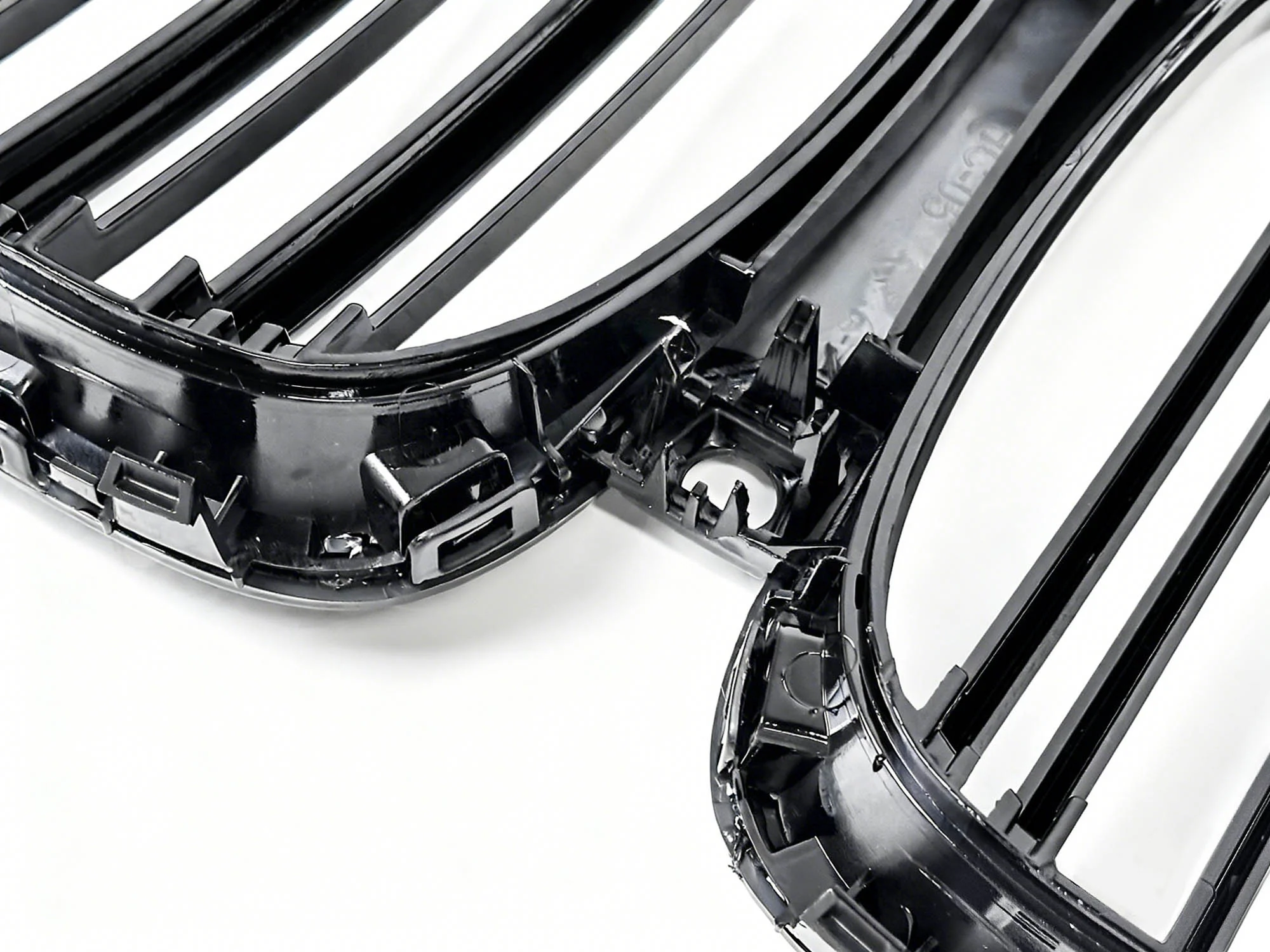 For 2019-2023 BMW X5 G05 Gloss Black Front Grille w/ LED Lights Dual Slat Kidney Grille - Image 7