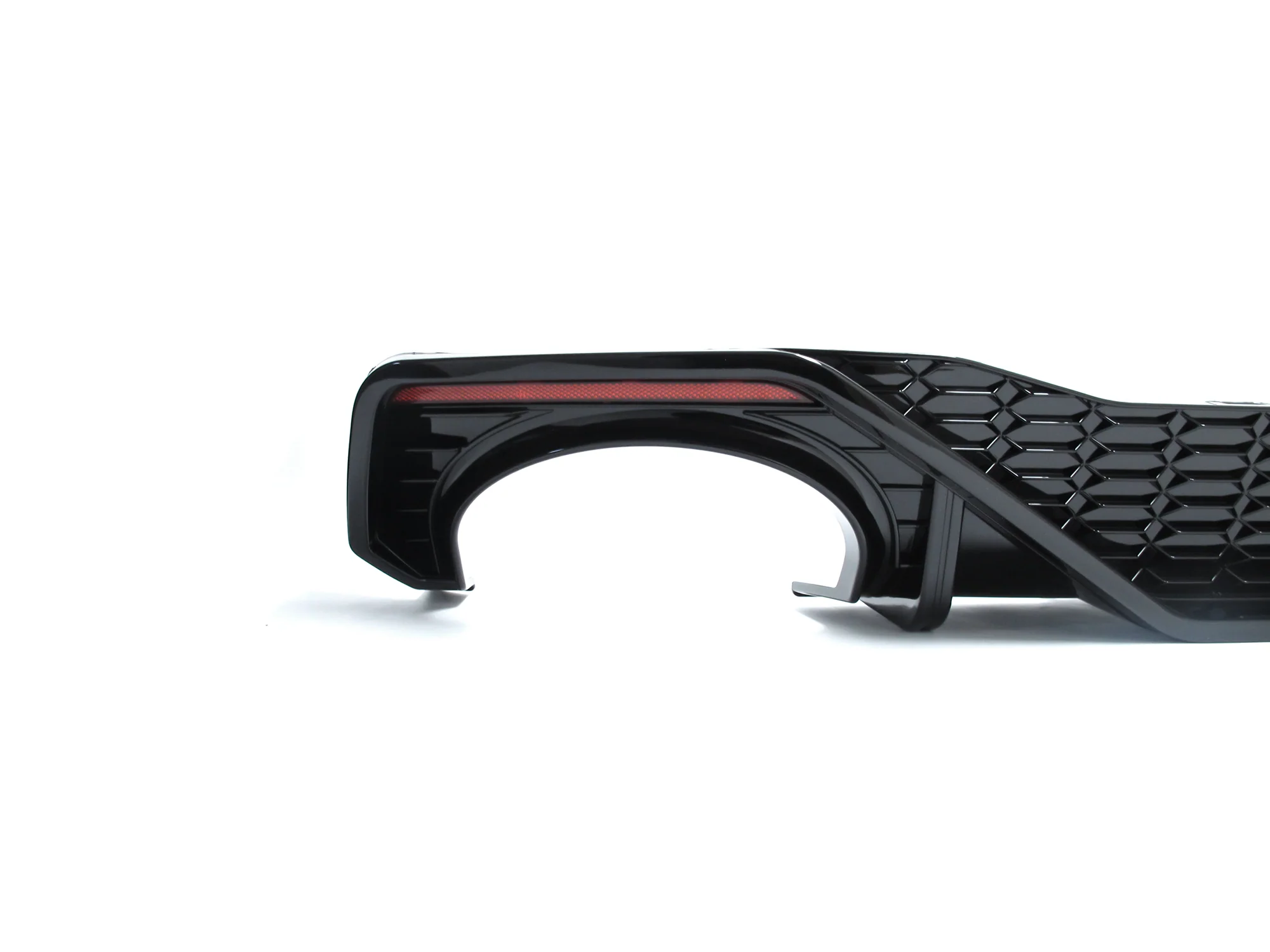 For 2019-2024 Audi C8 A7 S-line Gloss Black Rear Diffuser RS7 Style w/ Exhaust Tips Replacement - Image 8