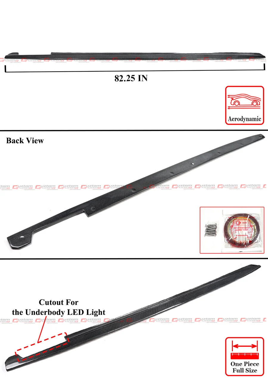 For 2019-2025 BMW G20 330i M340i Real Carbon Fiber Side Skirt Extension - Image 3