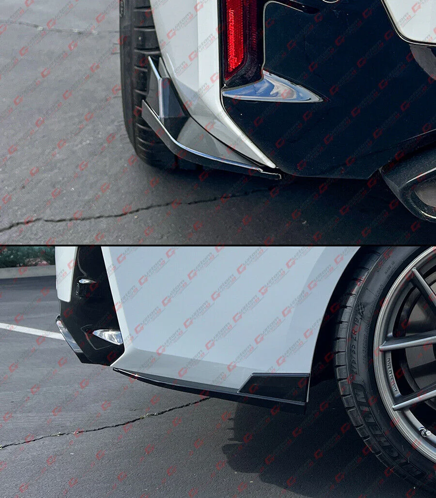 For 2019-2025 BMW G20 330i M340i M Sport Gloss Black Rear Bumper Winglet Extension - Image 3