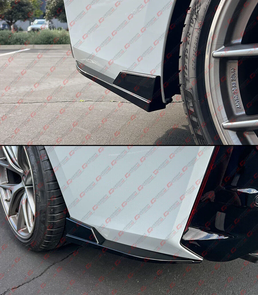 For 2019-2025 BMW G20 330i M340i M Sport Gloss Black Rear Bumper Winglet Extension - Image 4