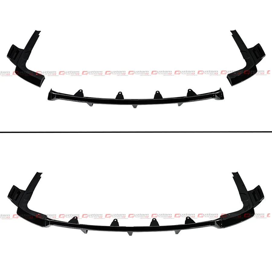 For 2019-2025 BMW X7 G07 M50i M60i Gloss Black Rear Bumper Diffuser Kit + V Style Roof Spoiler - Image 2