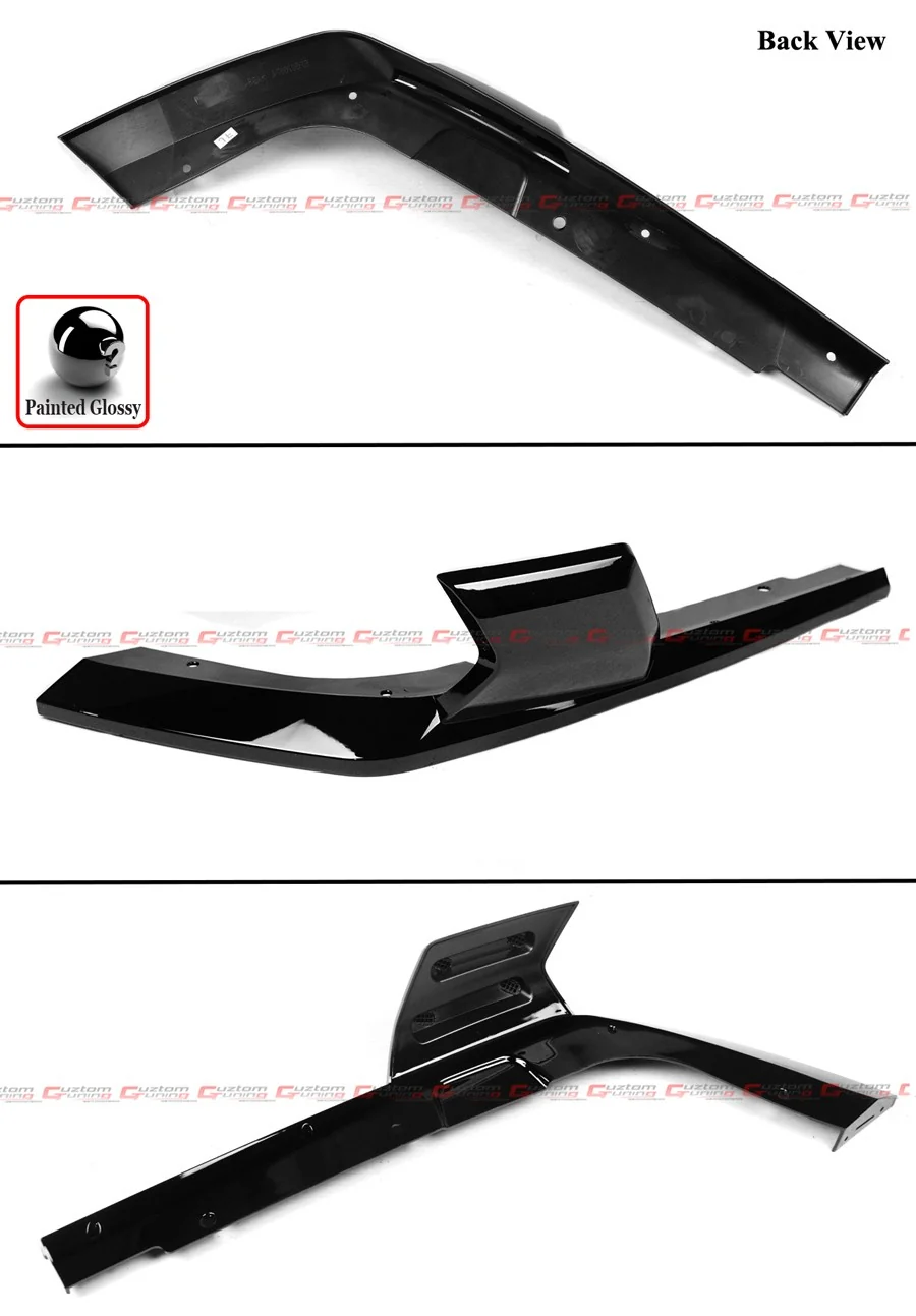 For 2019-2025 BMW X7 G07 M50i M60i Gloss Black Rear Bumper Diffuser Kit + V Style Roof Spoiler - Image 4