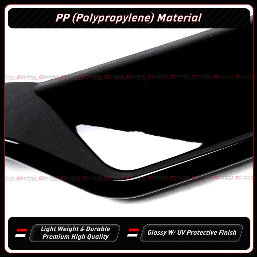 For 2019-2025 BMW X7 G07 M50i M60i Gloss Black Rear Bumper Diffuser Kit + V Style Roof Spoiler - Image 5