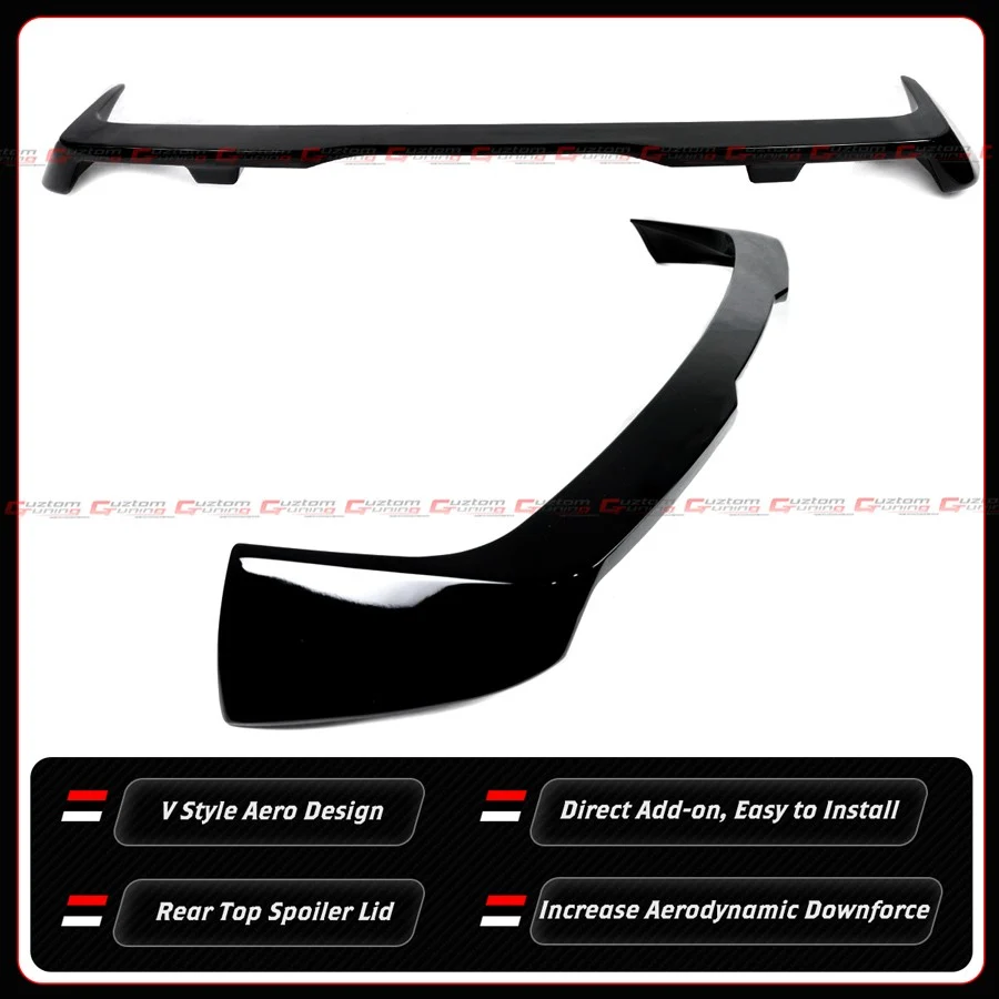 For 2019-2025 BMW X7 G07 M50i M60i Gloss Black Rear Bumper Diffuser Kit + V Style Roof Spoiler - Image 7