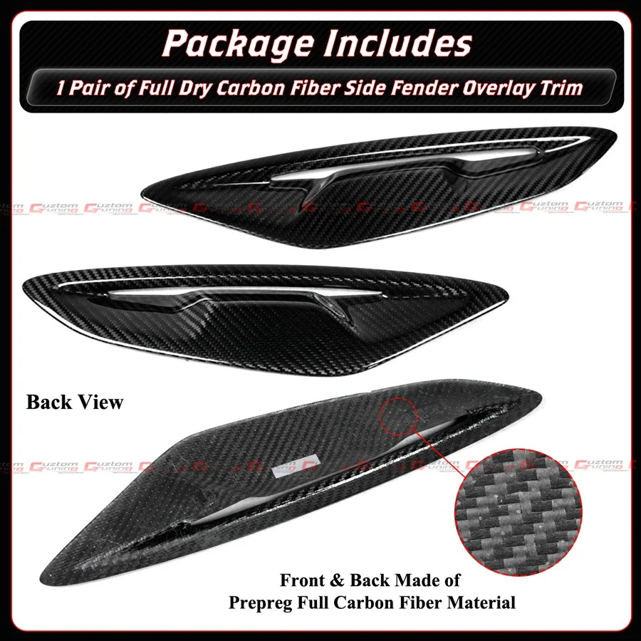For 2019-2026 BMW G14 G15 G16 840i Full Carbon Fiber Fender Garnish Side Trim Cover - Image 4
