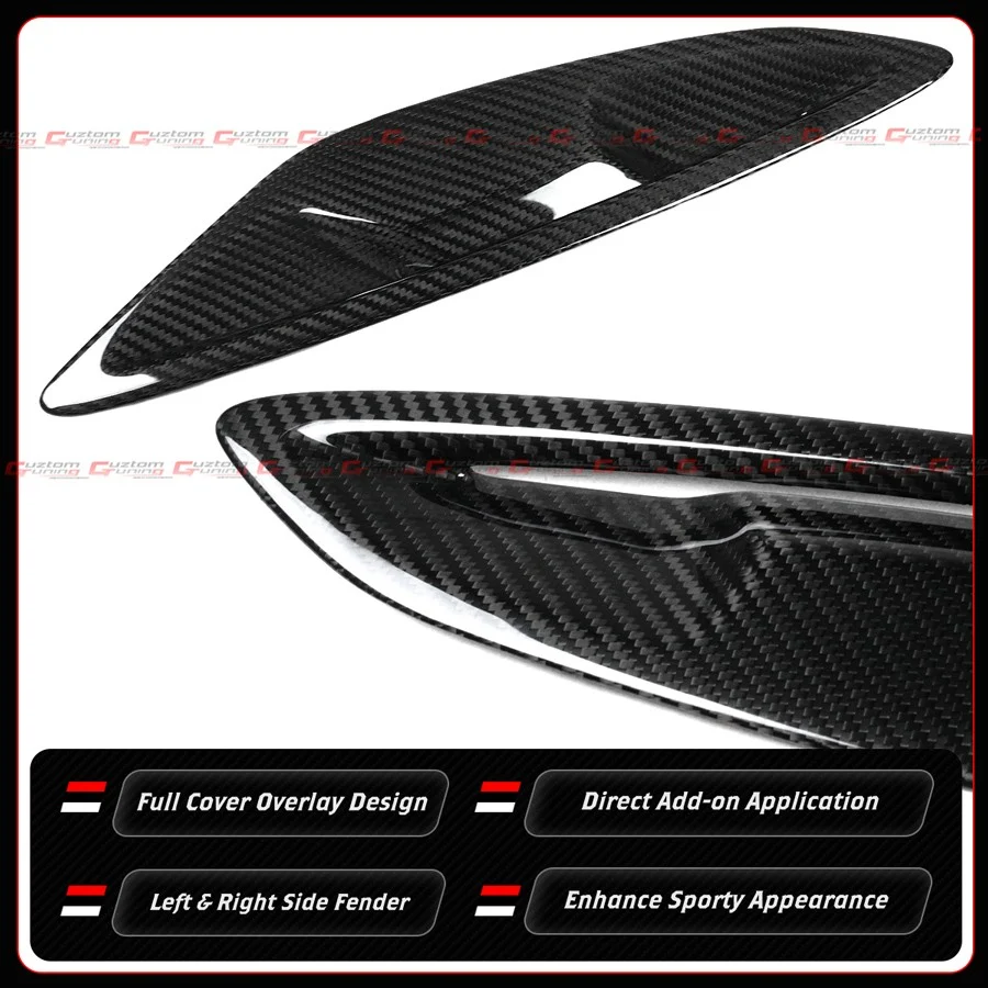 For 2019-2026 BMW G14 G15 G16 840i Full Carbon Fiber Fender Garnish Side Trim Cover - Image 5
