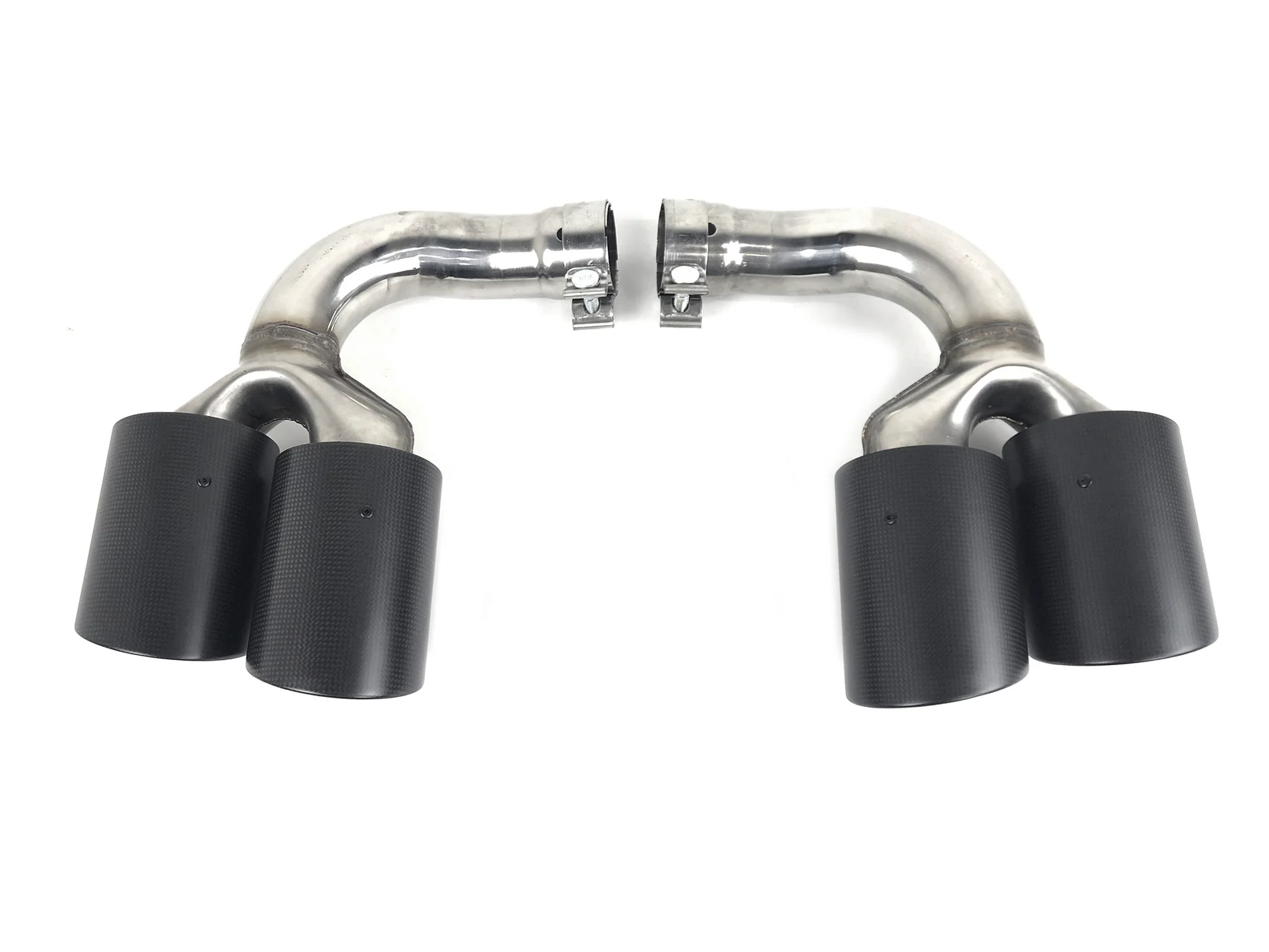 Real Carbon Fiber Exhaust Tips Muffler for 2019-2026 Porsche Cayenne Base 9Y0 - Image 4