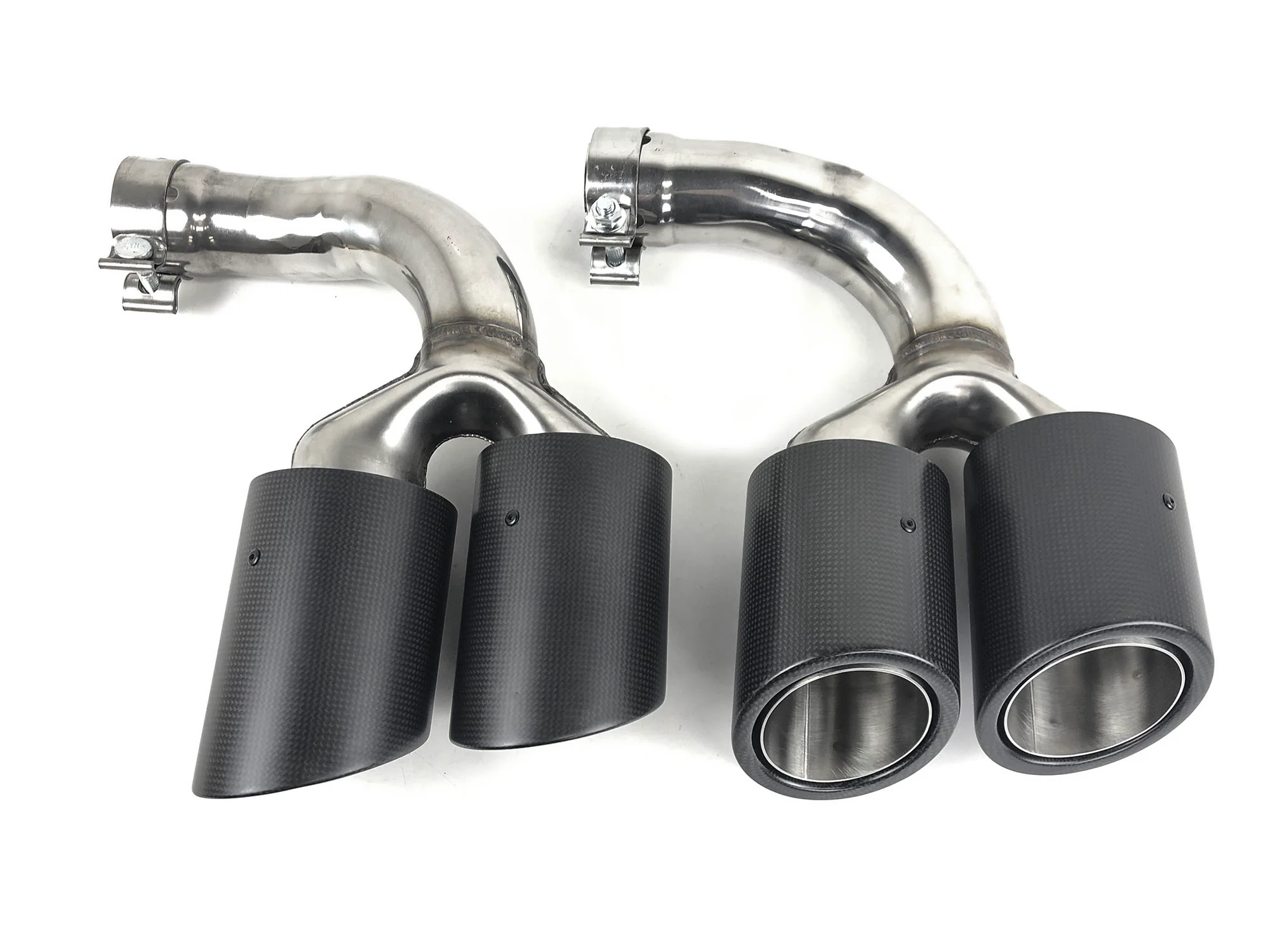 Real Carbon Fiber Exhaust Tips Muffler for 2019-2026 Porsche Cayenne Base 9Y0 - Image 5