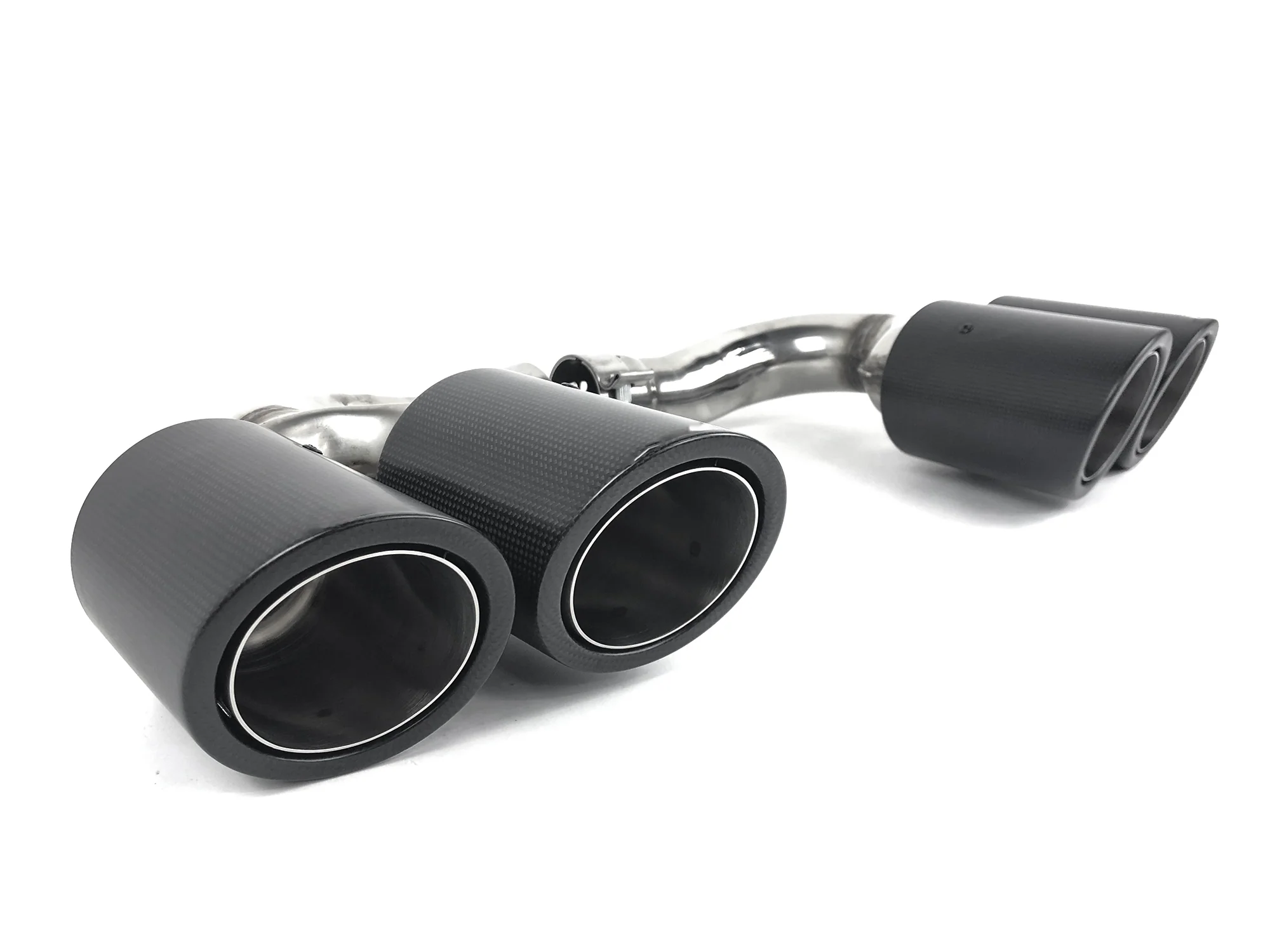 Real Carbon Fiber Exhaust Tips Muffler for 2019-2026 Porsche Cayenne Base 9Y0 - Image 6