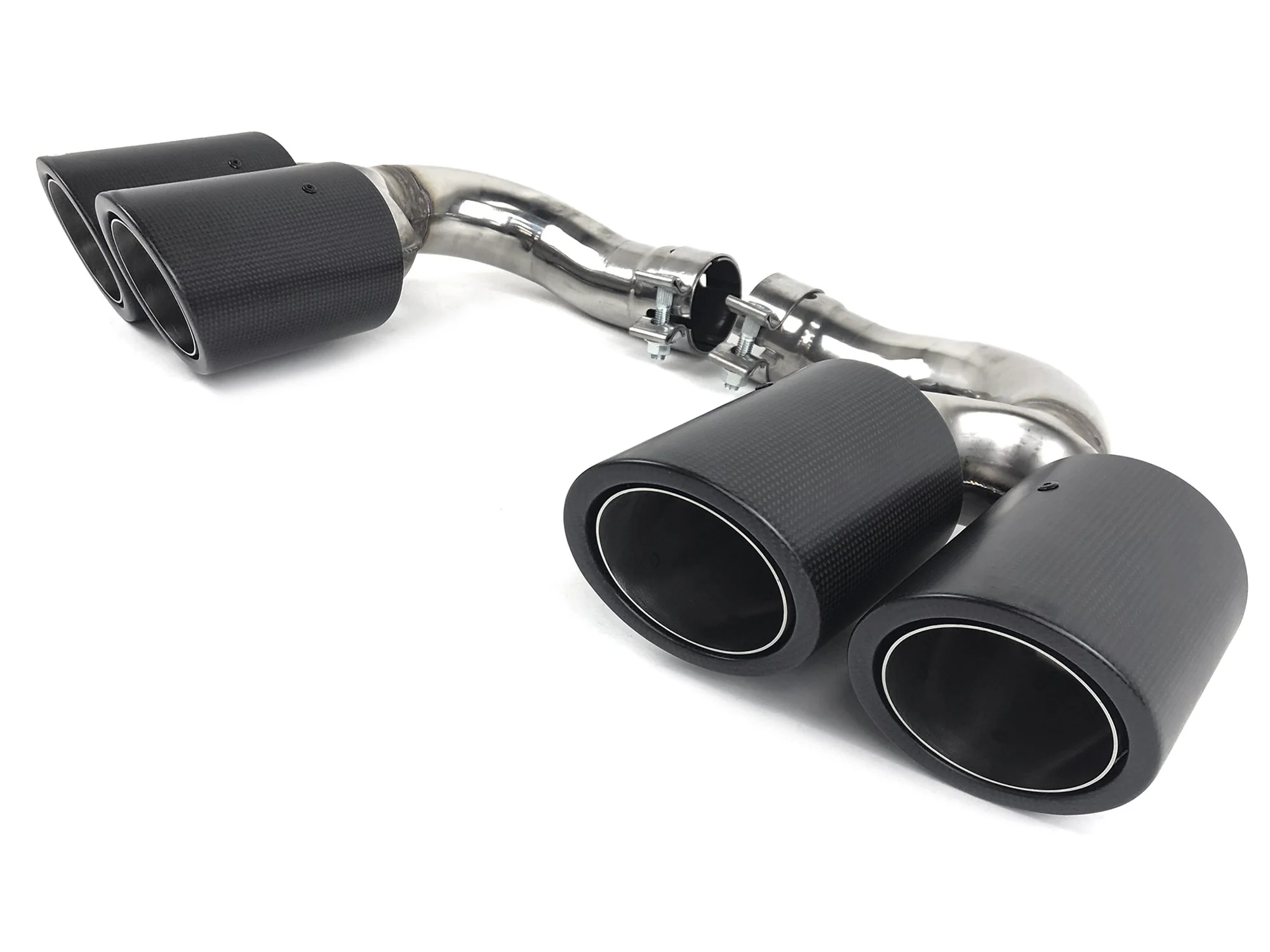 Real Carbon Fiber Exhaust Tips Muffler for 2019-2026 Porsche Cayenne Base 9Y0 - Image 7