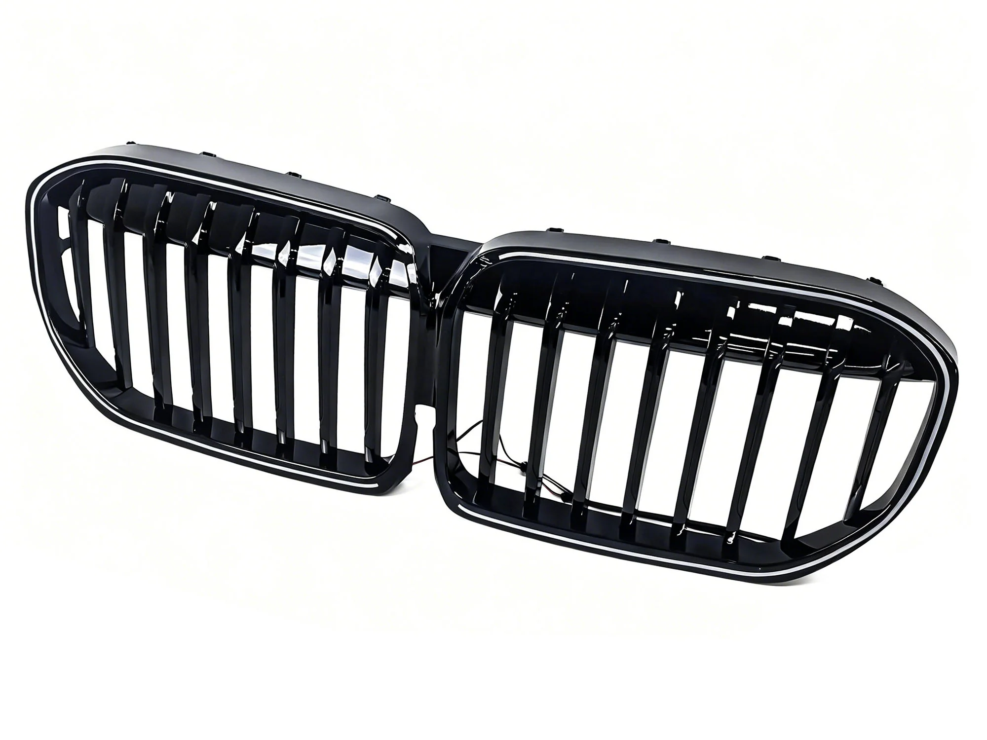 For 2020-2022 BMW 7-Series G11 G12 LCI Gloss Black LED Front Kidney Grille Grill Light - Image 5
