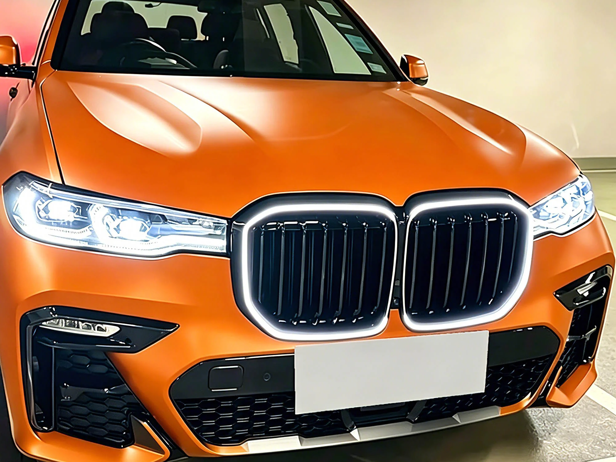 For 2019-2022 BMW X7 G07 LED illuminated Glowing Gloss Black Front Grille/Grill - Image 3