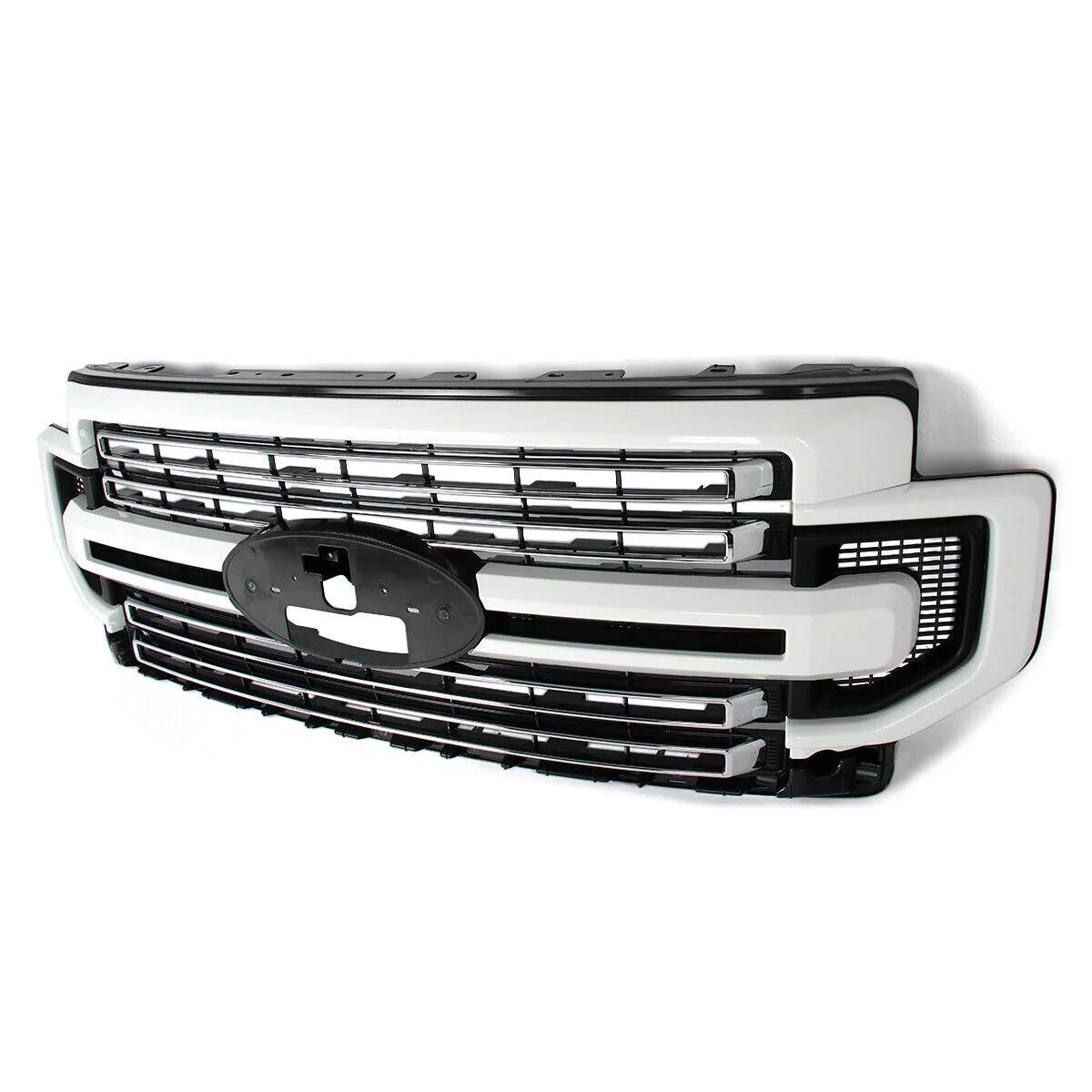 For 2020-2022 Ford F250 F350 F450 Super Duty LIMITED Front Bumper Upper Grille Oxford White - Image 5