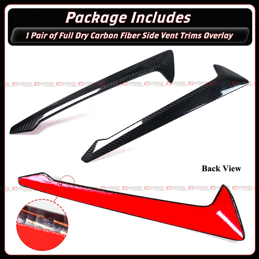 For 2020-2023 BMW F95 X5M Full Carbon Fiber Side Fender Vent Trim Overlay Garnish - Image 5