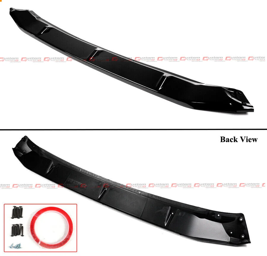 For 2020-2023 Nissan Sentra Sedan Gloss Black Front Bumper Lip Splitter - Image 3