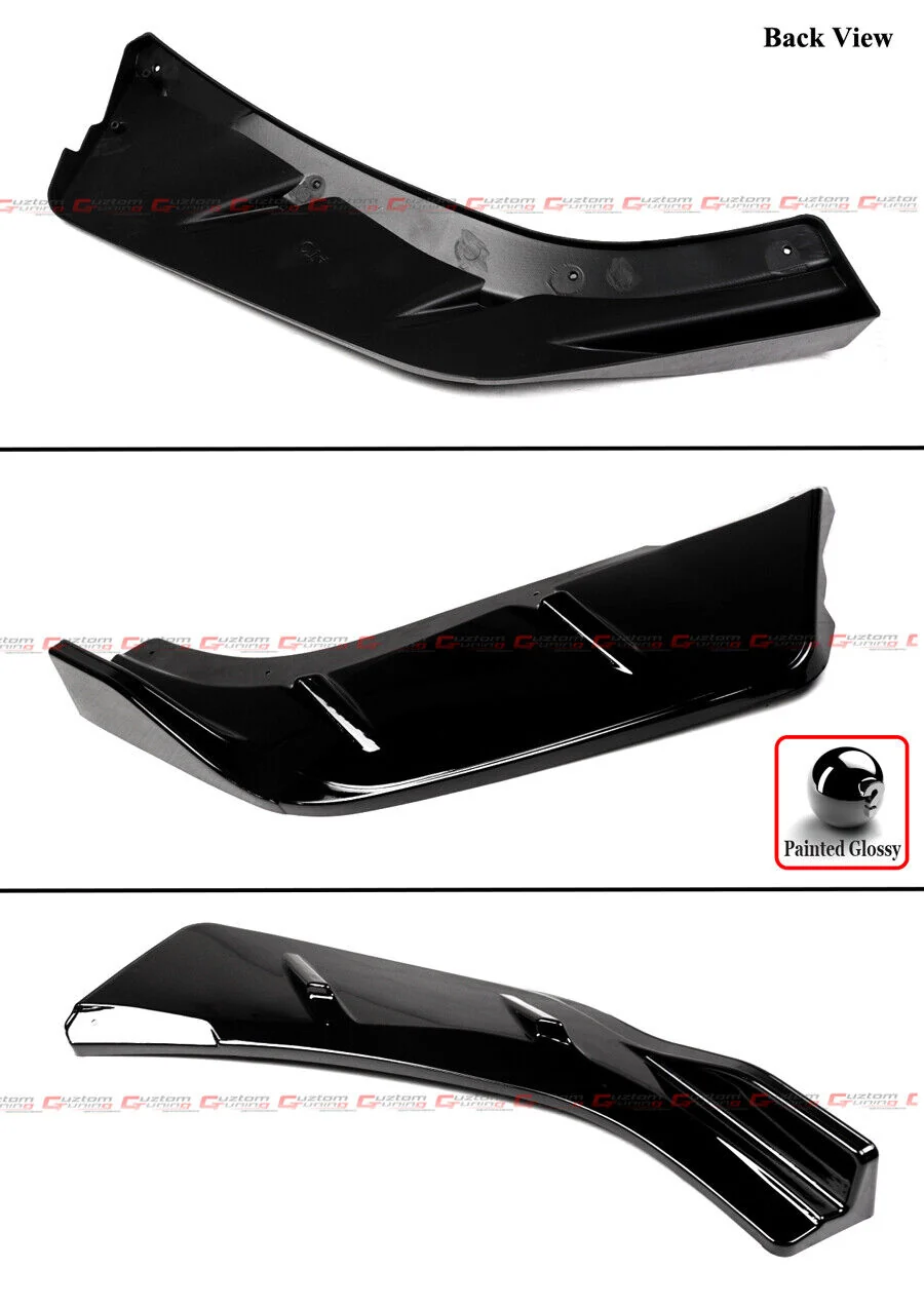 For 2020-2025 Cadillac CT4 BT Style Gloss Black Front Bumper Lip Spoiler Splitter - Image 4