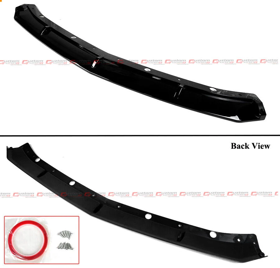 For 2020-2025 Cadillac CT4 V Style 3pc Gloss Black Front Bumper Lip Spoiler Splitter - Image 3