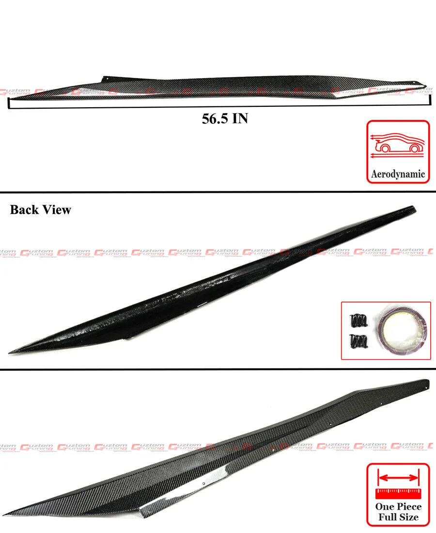 For 2020-2025 Corvette C8 Stingray Carbon Fiber Z06 Style Side Rocker Extension - Image 2