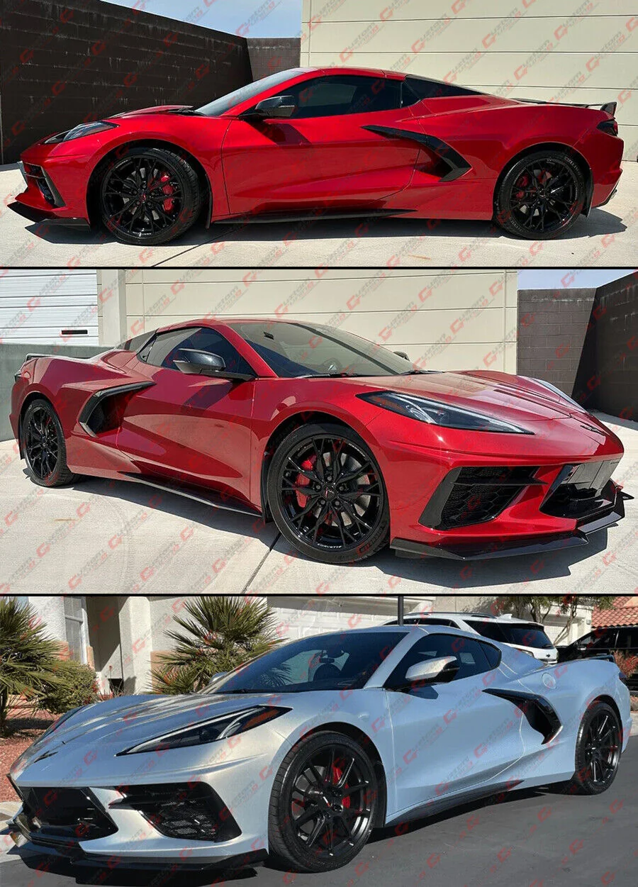 For 2020-2025 Corvette C8 Stingray Carbon Fiber Z06 Style Side Rocker Extension - Image 4
